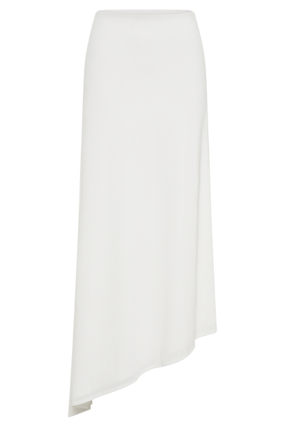 Jupe Maxi Asymétrique et Étroite Bea - Blanche