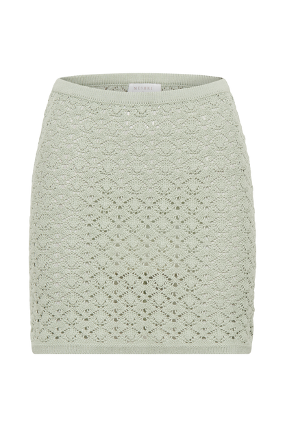 Jupe mini en jersey trapèze Murphy - Vert pastel