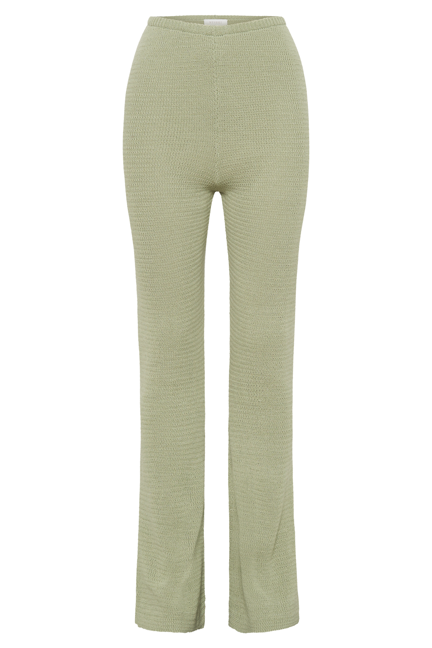 Pantalon en tricot droit Ridley - Vert pastel