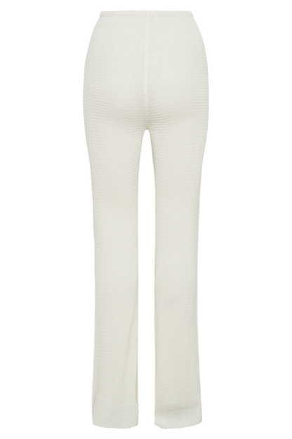 Pantalon en tricot droit Ridley - Ivoire