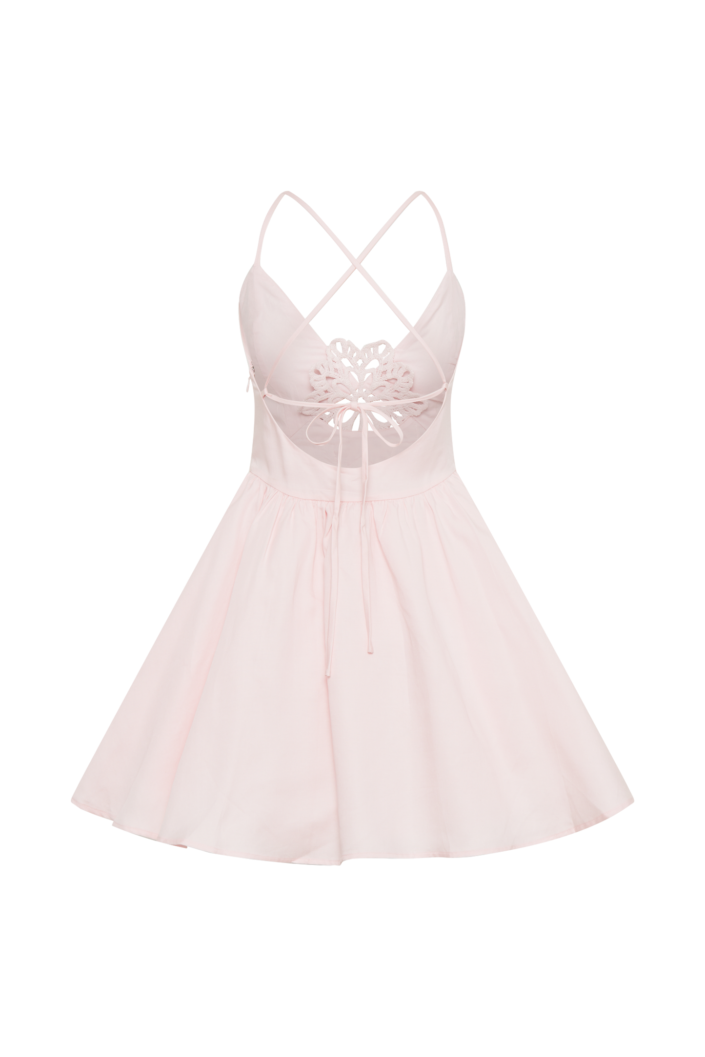 Mini-robe en coton Muriel avec crochet - Rose poudré