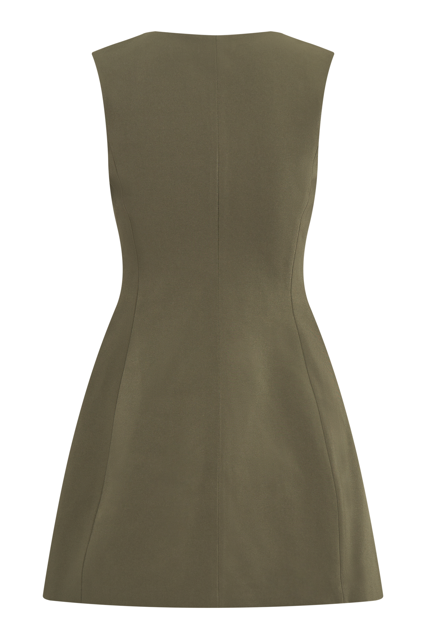 Mini-robe Lysandre en crêpe - Vert olive militaire