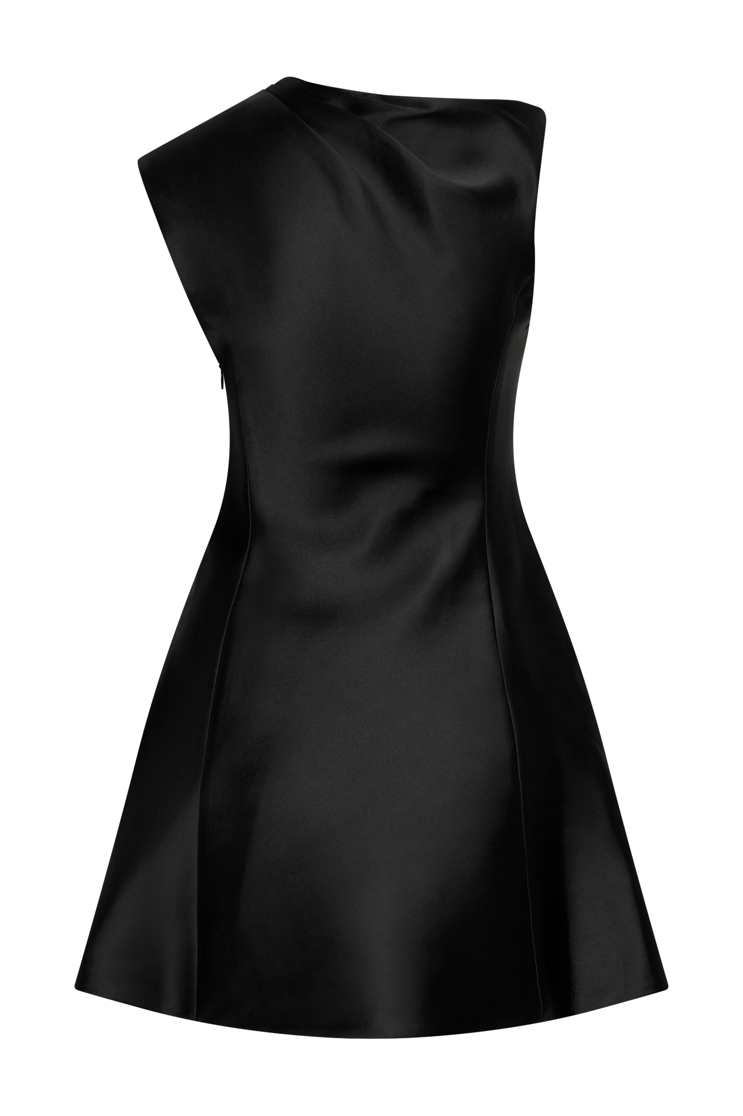 Mini-robe structurée en satin Granger - Noir