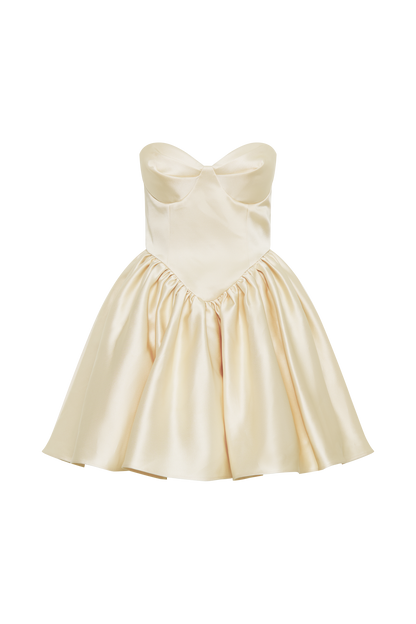 Hollie Robe Mini Corset Structurelle - Or