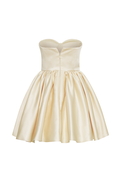 Hollie Robe Mini Corset Structurelle - Or