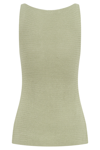 Débardeur en maille Ridley avec fente - Vert pastel