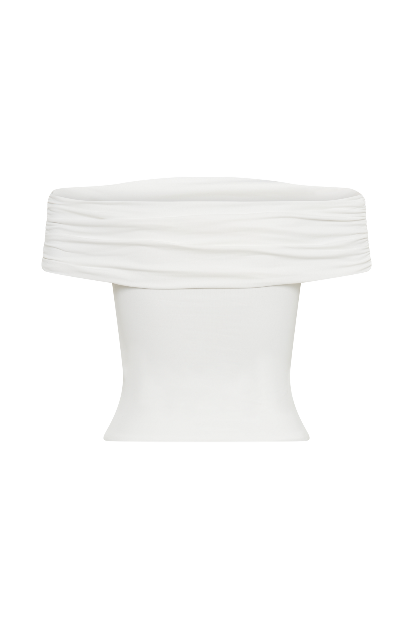 Meena Haut à épaules dénudées en nylon recyclé - Blanc