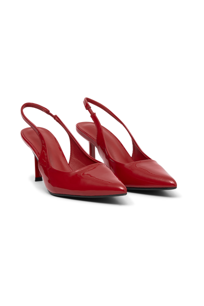 Dasha, talons compensés à bout pointu et bride arrière - Rouge