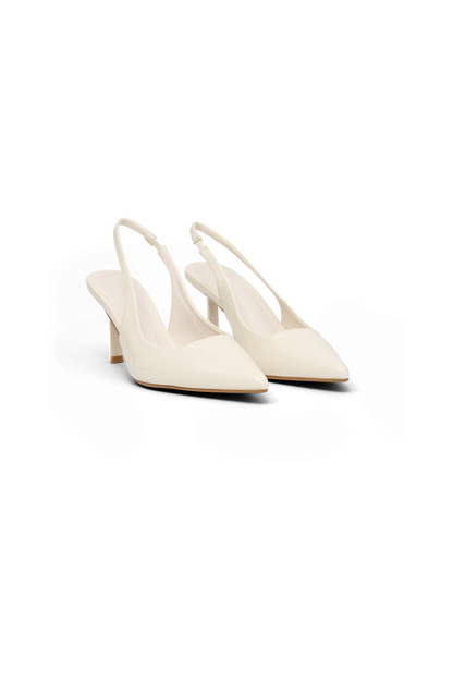 Dasha - Chaussures à talons compensés à bout pointu - Ivoire