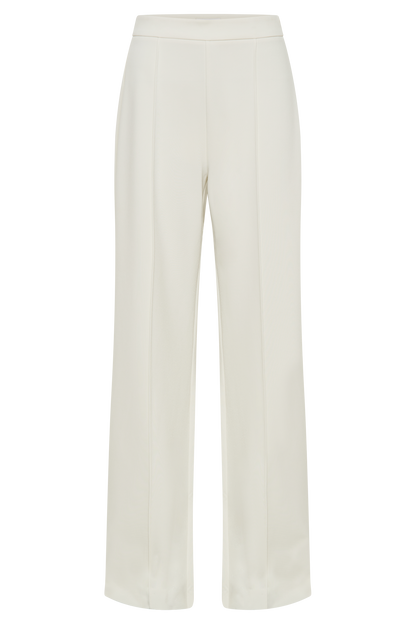 Pantalon large plissé Antonia - Ivoire