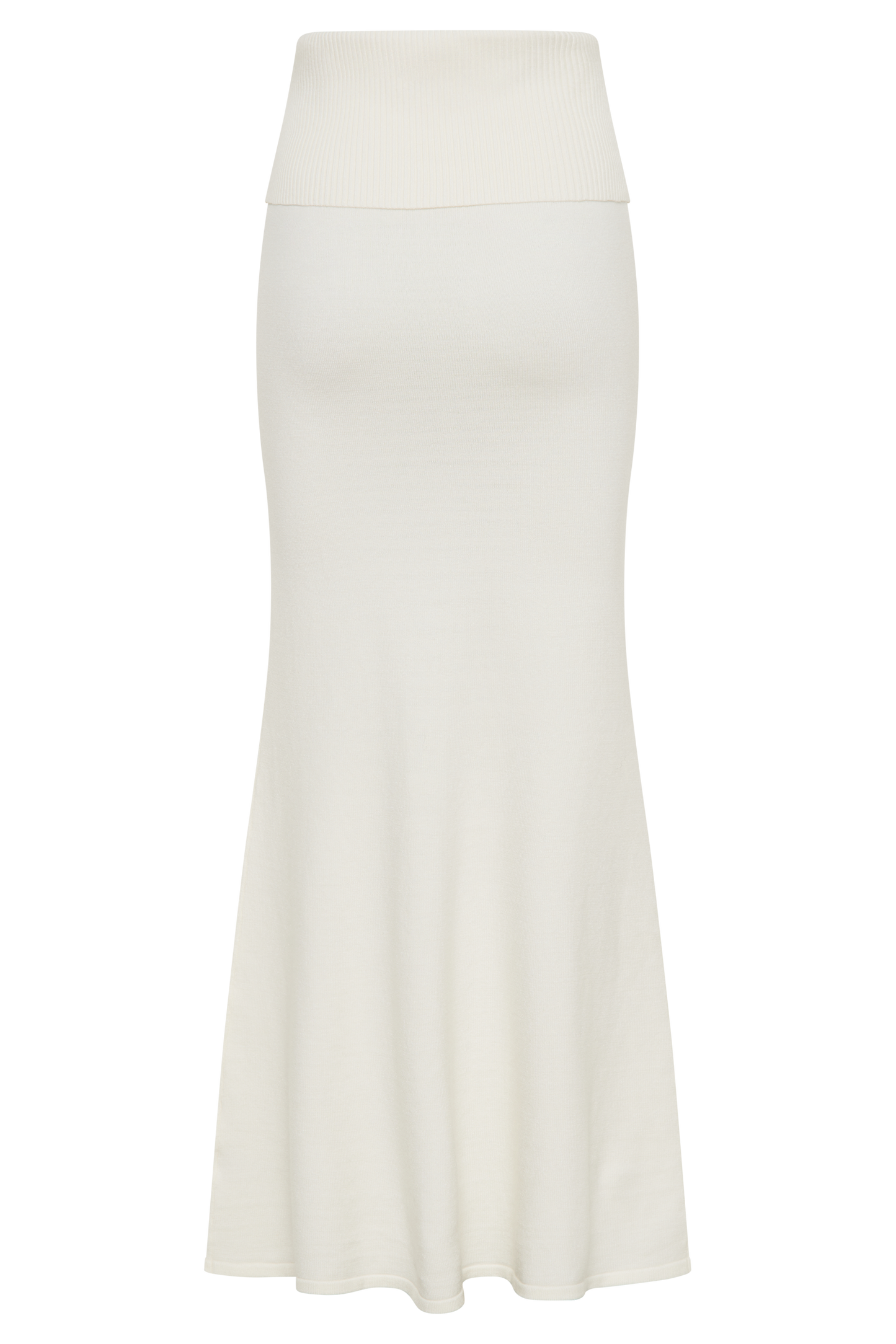 Jupe Maxi Tricotée Karlie avec Taille côtelée - Ivoire