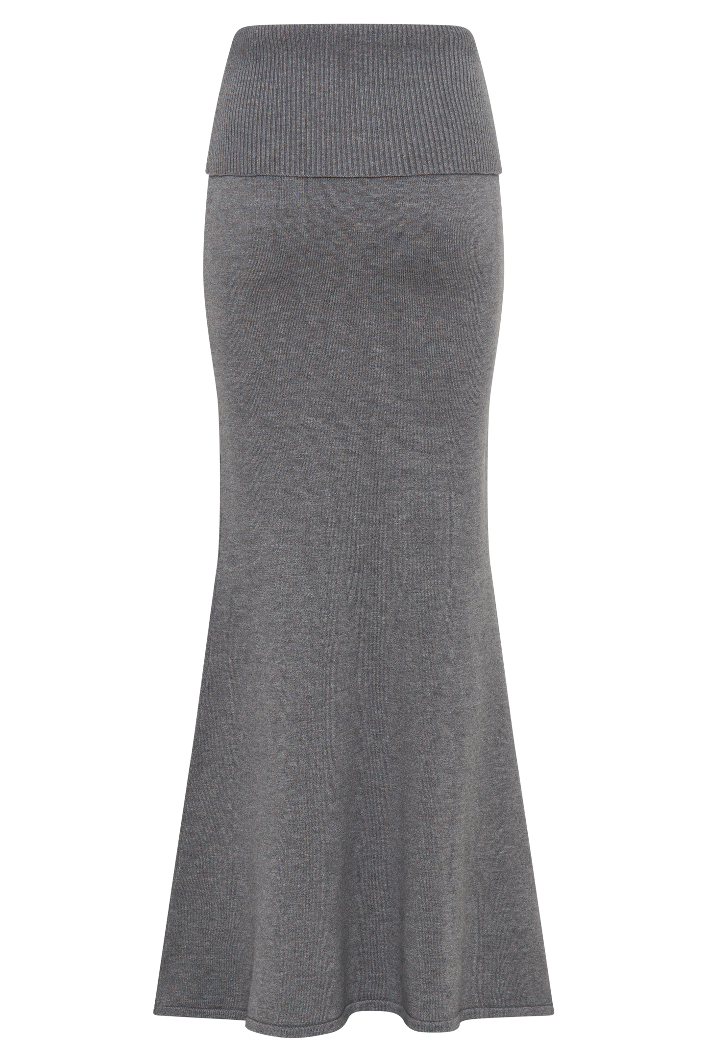 Jupe Maxi Tricotée Karlie avec Taille côtelée - Gris Anthracite