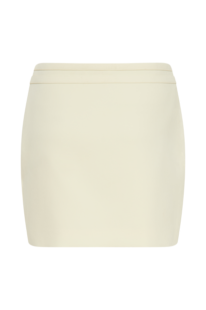 Jupe mini tailleur Letitia avec boucle - Citron pastel