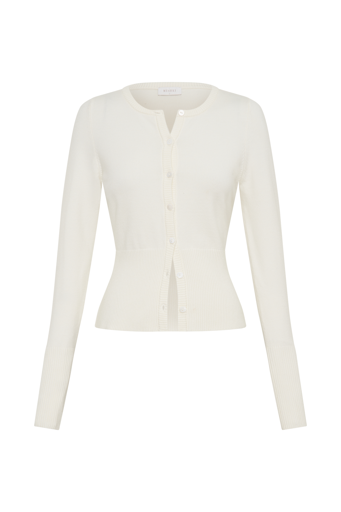 Reese, cardigan en tricot ajusté - Ivoire