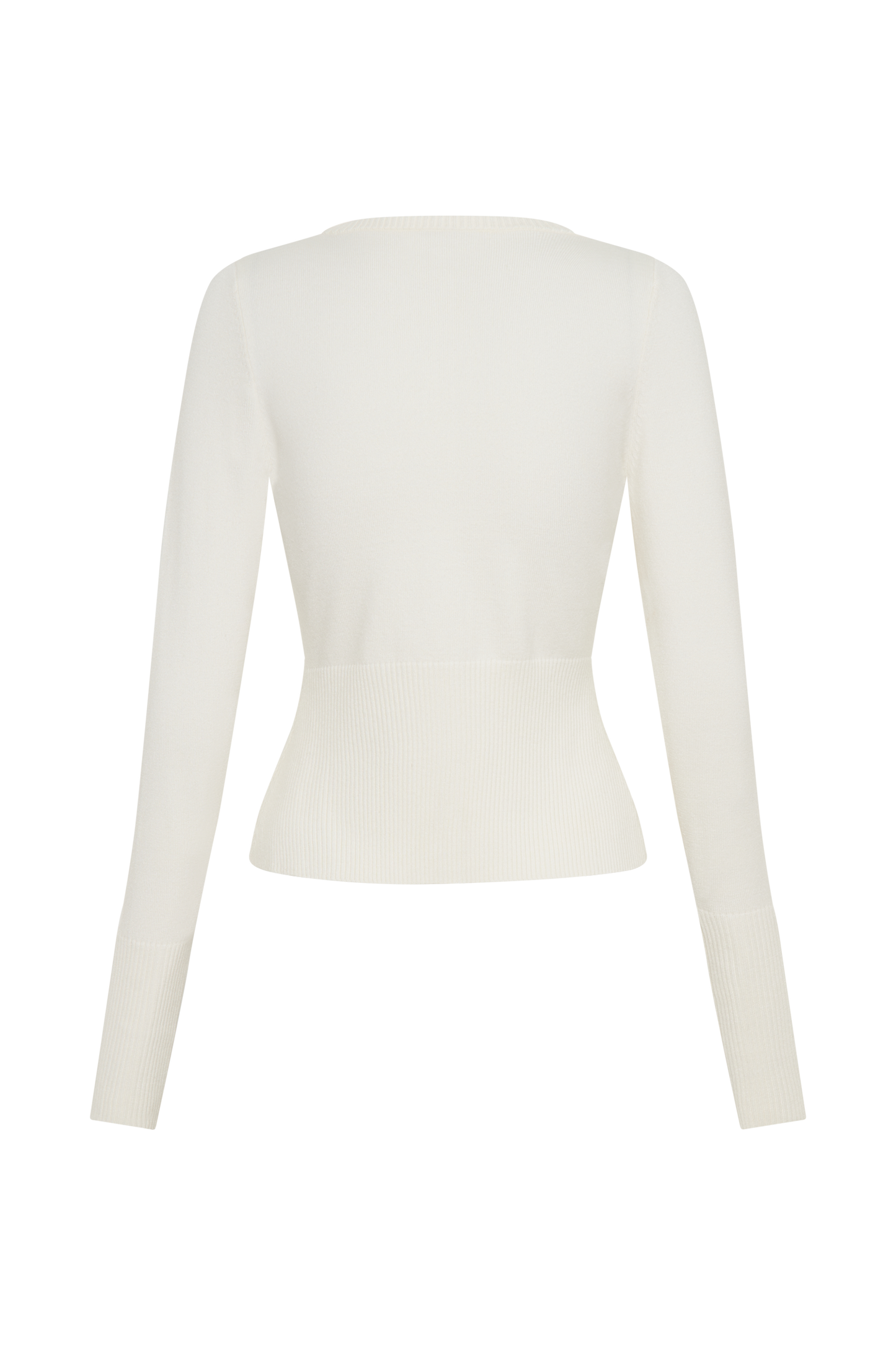 Reese, cardigan en tricot ajusté - Ivoire