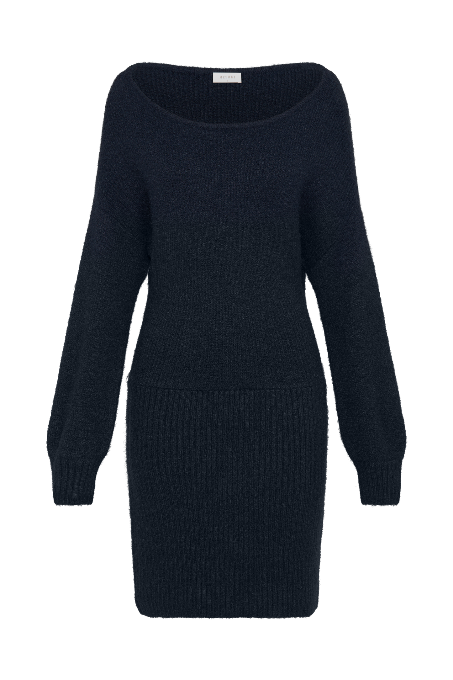 Robe mini en tricot à col bateau Rafferty - Bleu marine