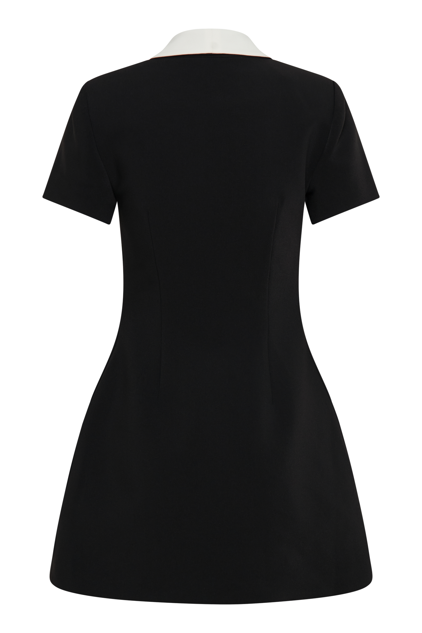 Mini-robe tailleur à col contrasté Paolina - Noir/Blanc