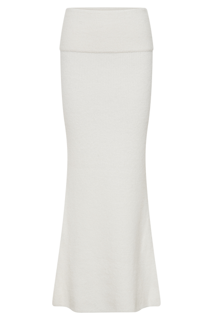 Jupe Maxi Tricot Charlotte avec Superposition - Ivoire