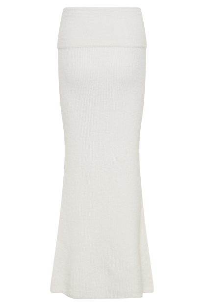Jupe Maxi Tricot Charlotte avec Superposition - Ivoire