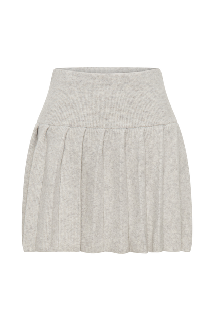 Jupe mini en jersey plissé Dionne - Gris chiné
