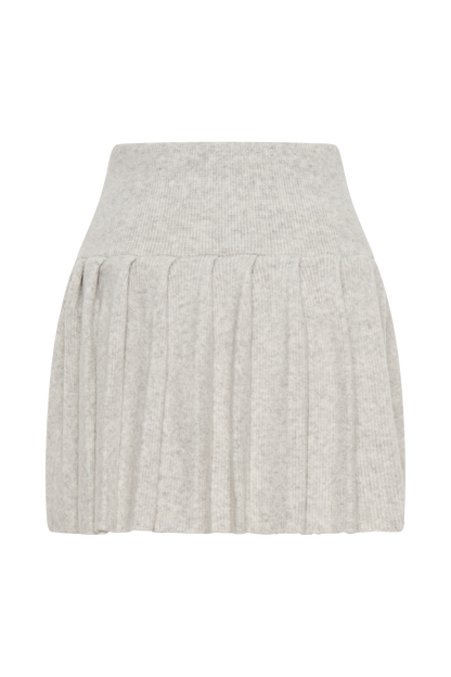 Jupe mini en jersey plissé Dionne - Gris chiné