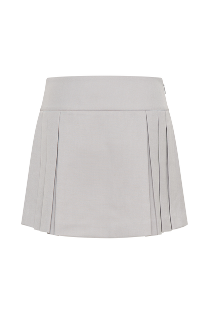 Jupe mini plissée avec boucle Angie - Gris