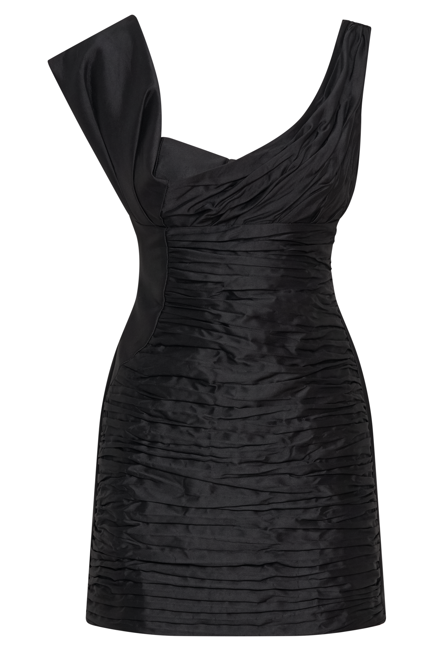 Mini-robe drapée structurée Farrah - Noir