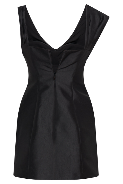 Mini-robe drapée structurée Farrah - Noir