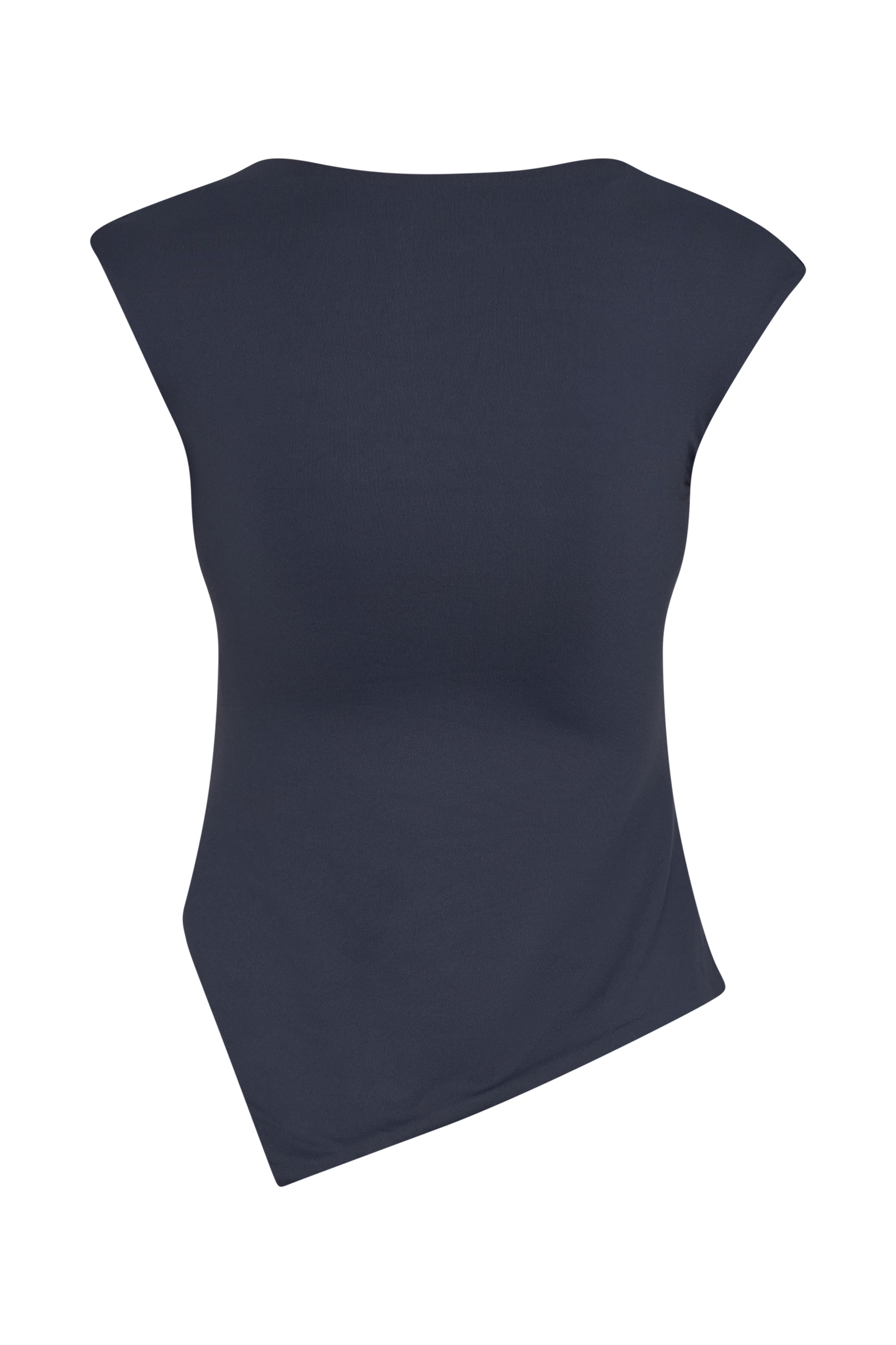 Top asymétrique en nylon recyclé Lisette - Bleu marine foncé