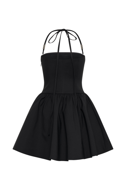 Mini-robe à bretelles Ruby - Noir