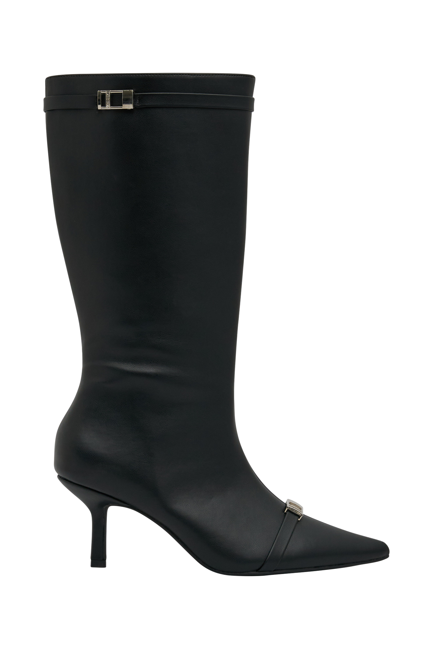 Botte à boucle en simili cuir Astra - Noir