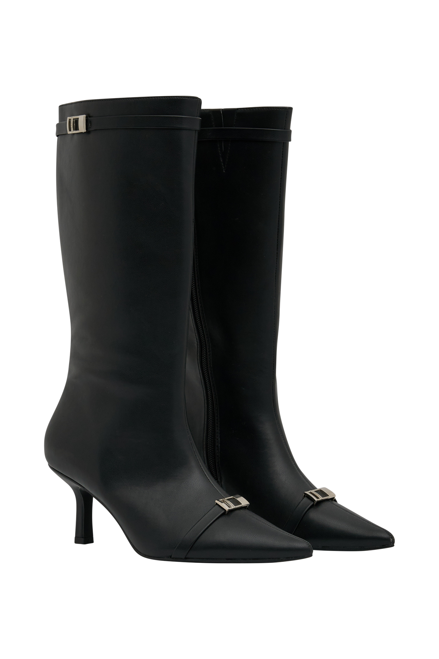 Botte à boucle en simili cuir Astra - Noir