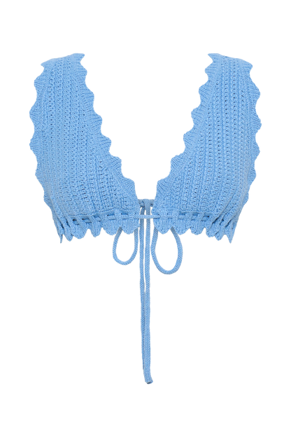 Jadia Crochet Bralette - Bleu de Cornouailles
