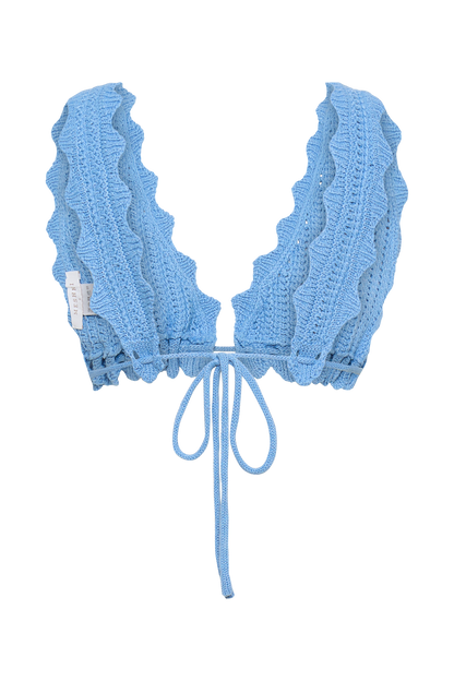 Jadia Crochet Bralette - Bleu de Cornouailles