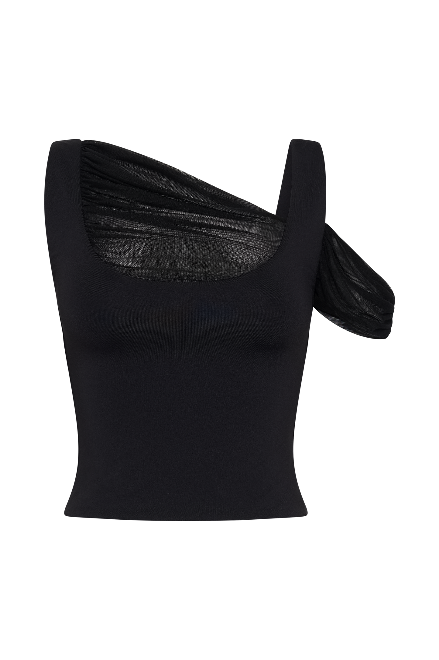 Top sans manches en nylon et maille recyclés Jules - Noir