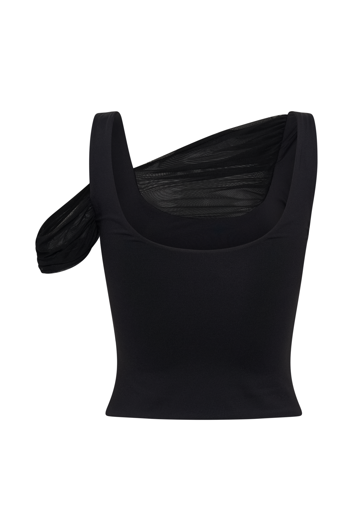 Top sans manches en nylon et maille recyclés Jules - Noir