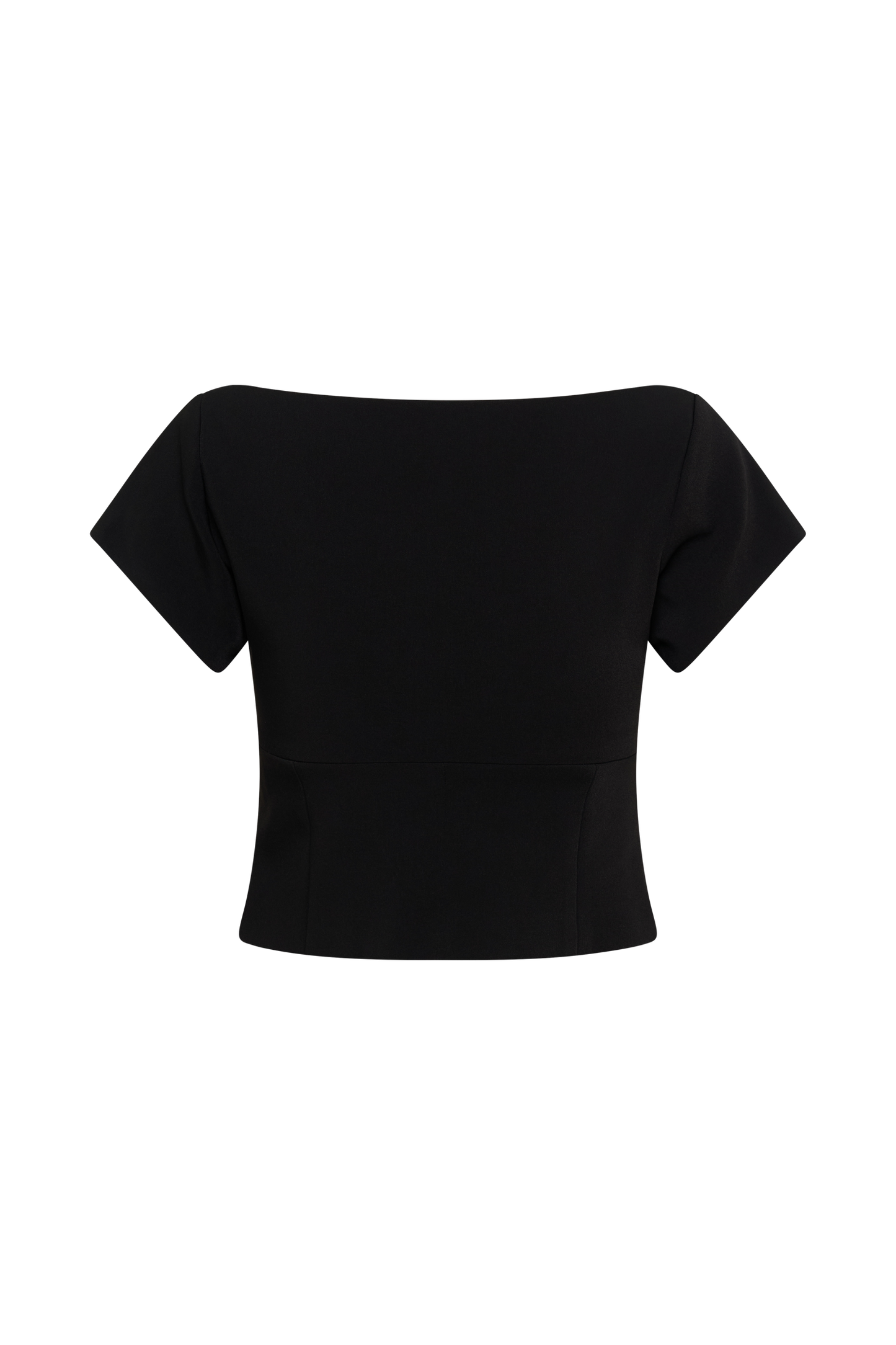 Top tailleur Ellis à manches courtes et longueur allongée - Noir