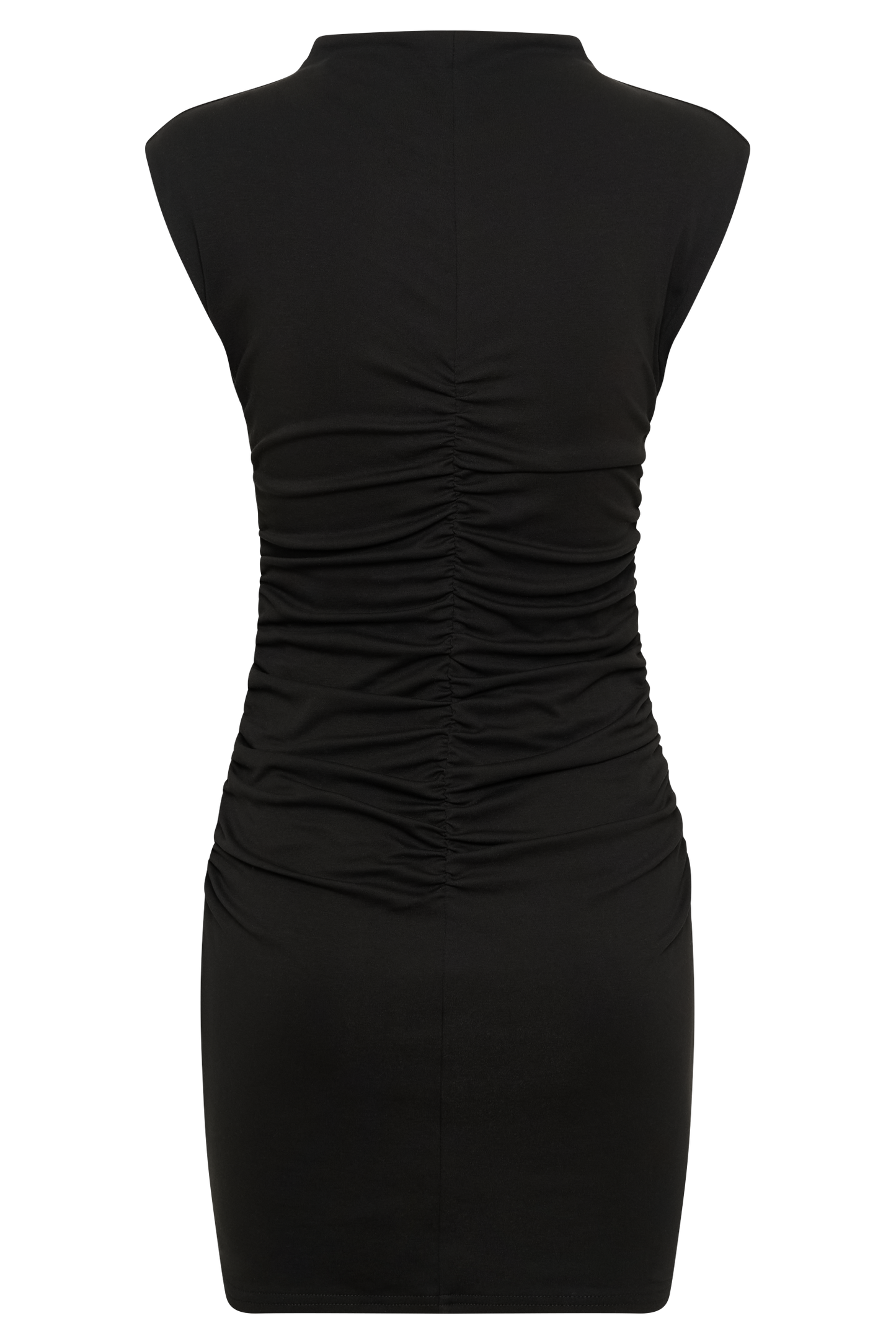 Robe mini sans manches à col montant Elliot - Noir