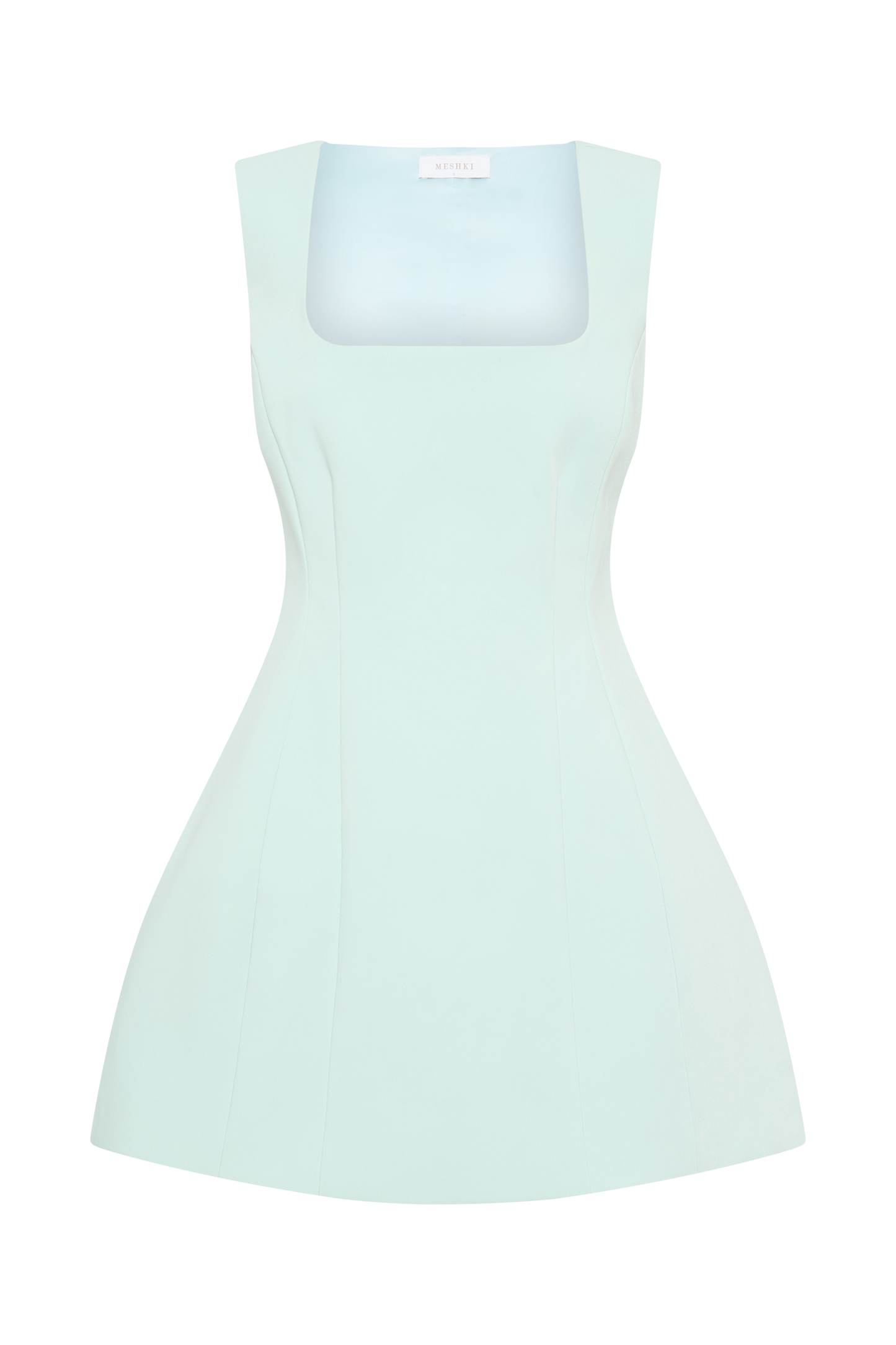 Robe mini en crêpe Lysandre - Bleu glace