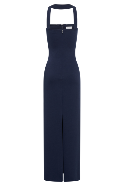 Vêtements Velma, robe maxi à col halter - Bleu marine foncé