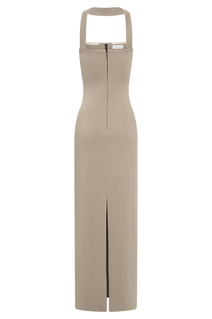 Robe Maxi Velma à Col Halter - Champignon