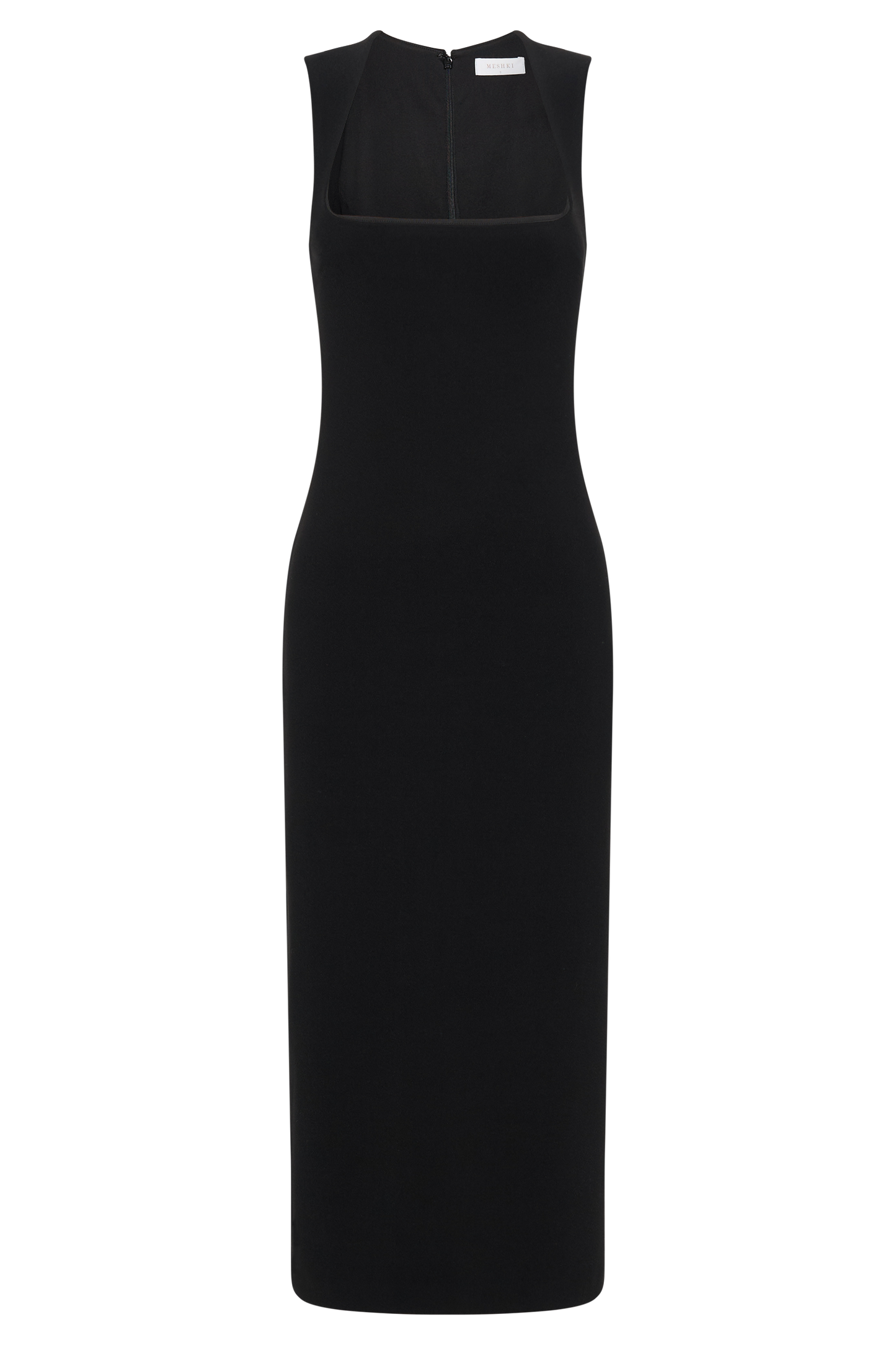 Robe midi en crêpe Frida - Noir