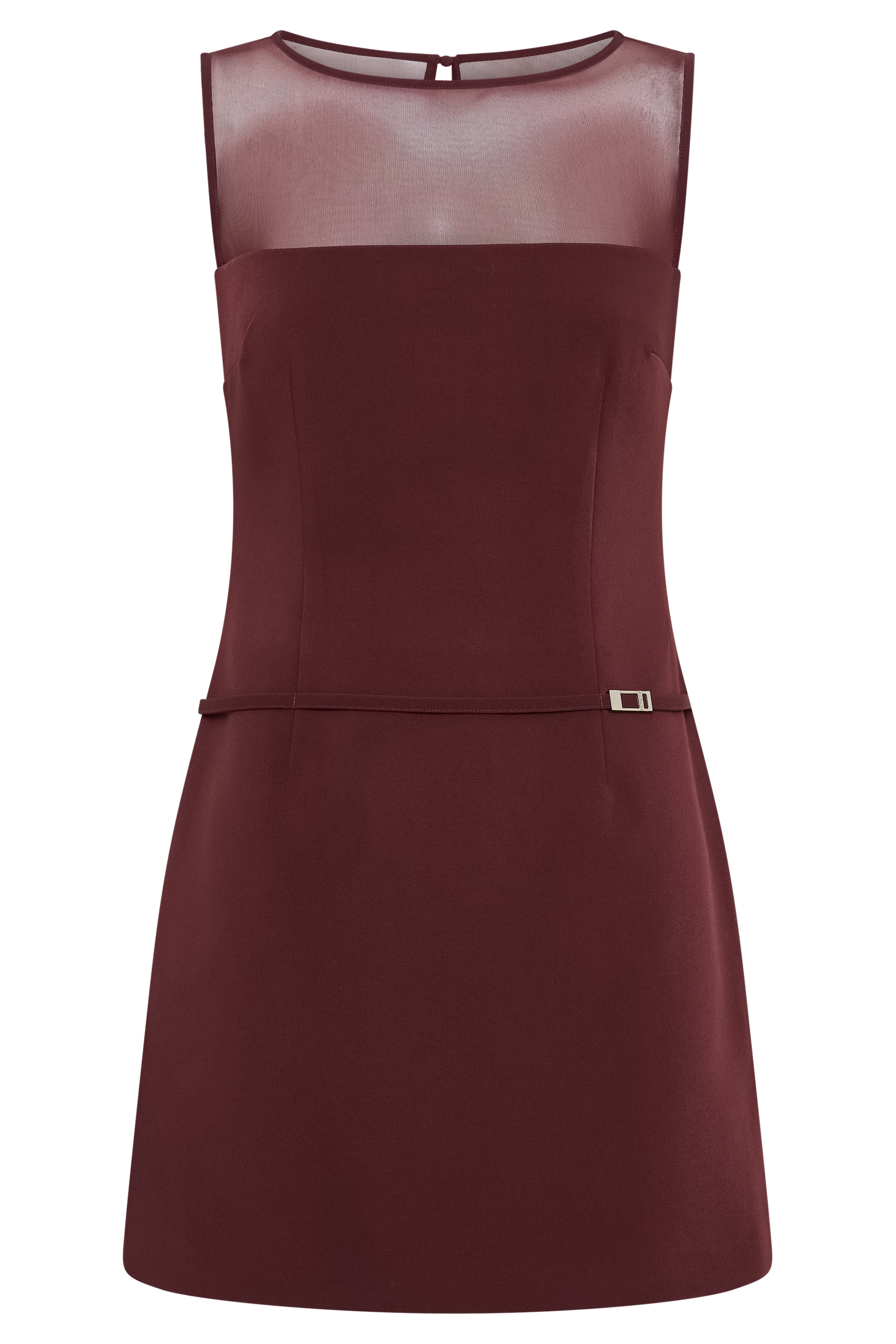 Mini-robe tailleur à ceinture Posie - Brun-rouge