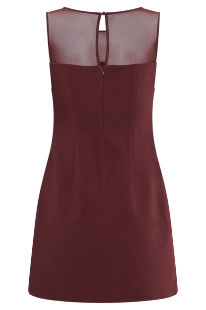 Mini-robe tailleur à ceinture Posie - Brun-rouge