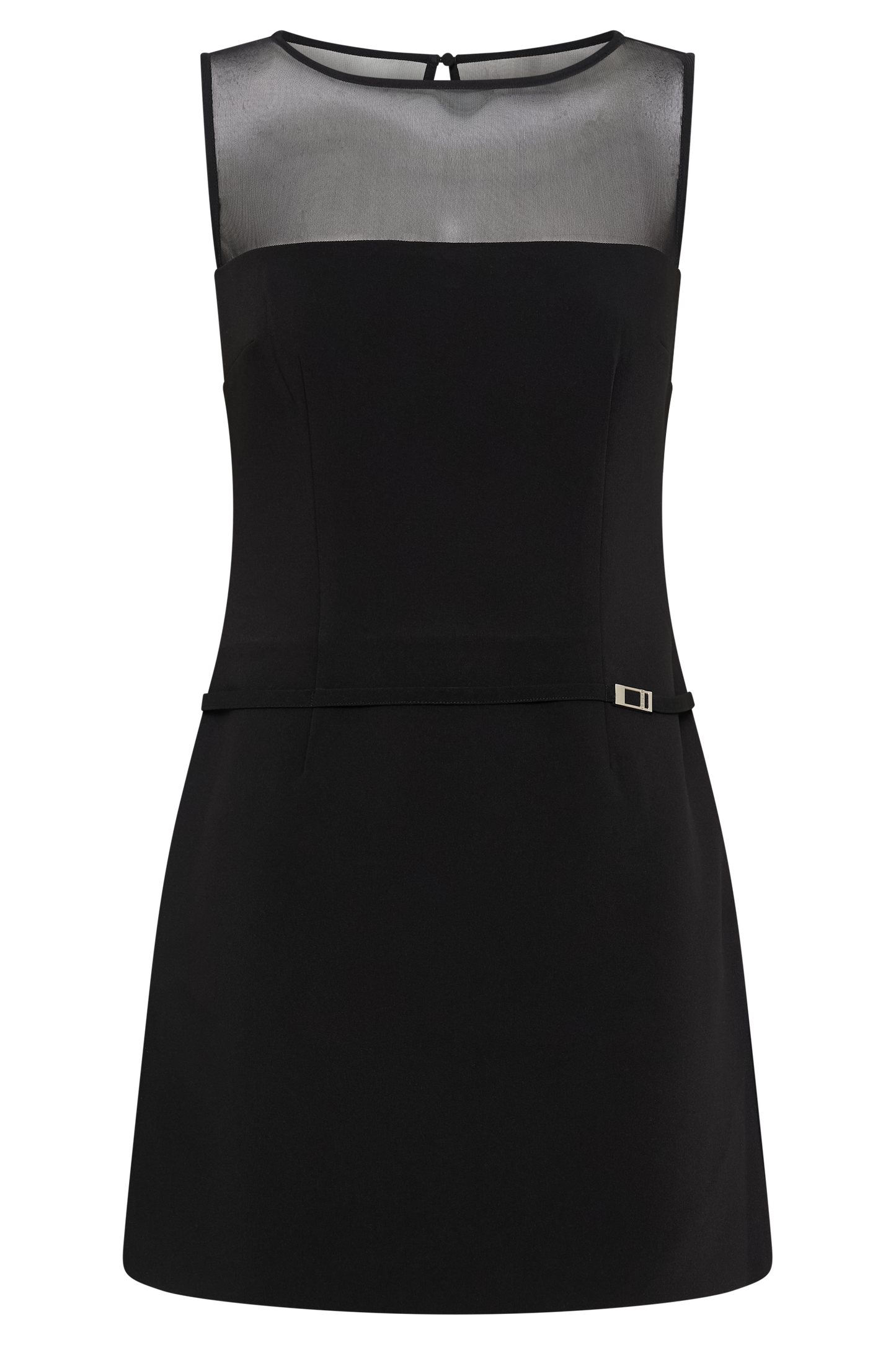 Mini-robe tailleur à ceinture Posie - Noir