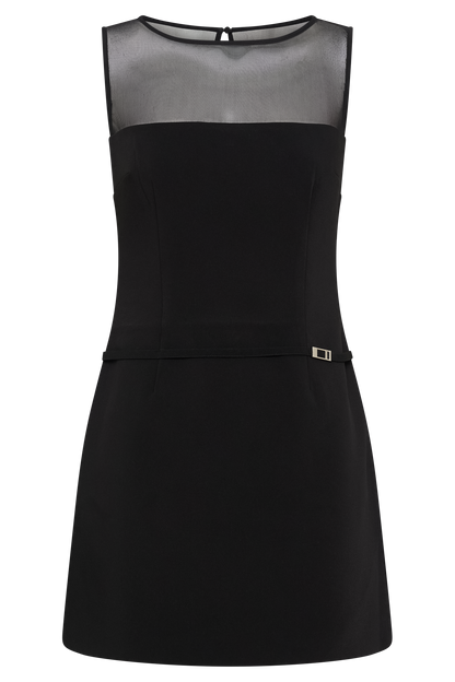 Mini-robe tailleur à ceinture Posie - Noir