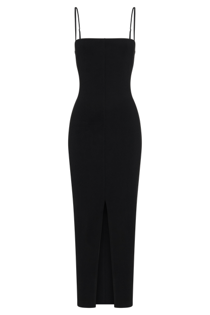 Robe Maxi en Crêpe Delia - Noir