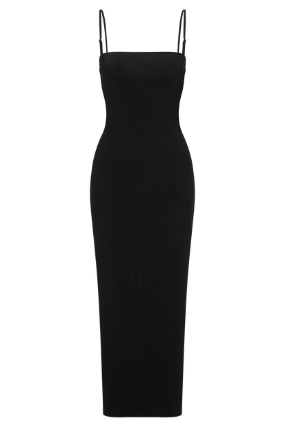 Robe Maxi en Crêpe Delia - Noir
