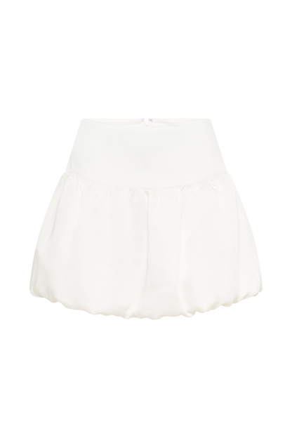 Genia Mini-jupe satinée à bulles - Blanc