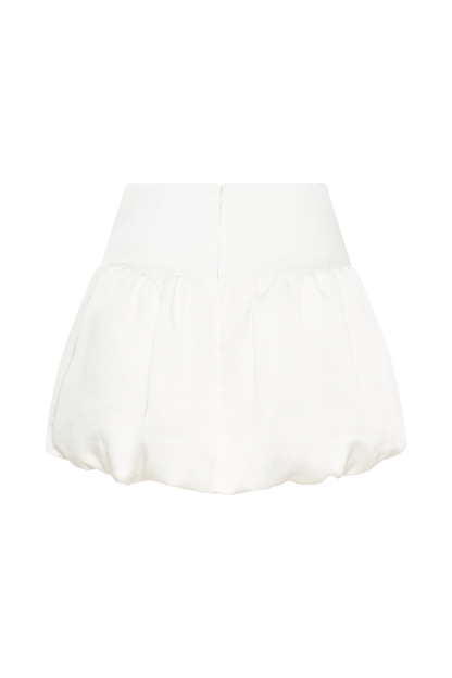 Genia Mini-jupe satinée à bulles - Blanc